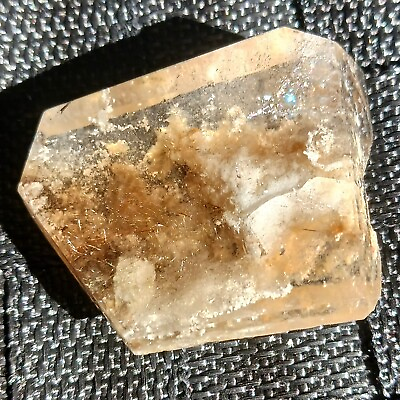 #ad garden quartz amp; rutile freeform gold runtilated quartz White lodolite Crystal