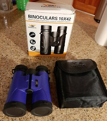 #ad Binoculars 10x42 Blue YST PRODUCTS Fully Multi Coated Optics Blue Purple