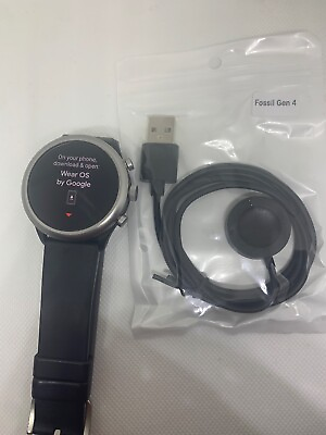 #ad Used Fossil FTW4019 Smart Watch Gen 4 Sport Touchscreen DW9F2 with Black Band