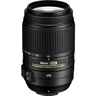 Open Box Nikon Nikkor 55 300mm f 4.5 5.6 VR AF S ED Zoom F Mount Lens