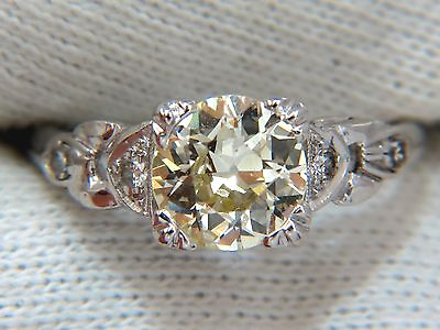 #ad #ad 1.33ct vintage class old mine cut natural diamond engagement ring platinum