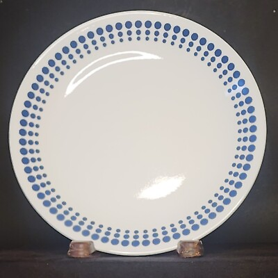 #ad Corelle SPOT ON Snack Salad Plate 8.5 in Blue Dots White Plate 15 Available