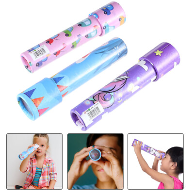 #ad 3pcs Durable Practical Lightweight Kaleidoscope Kids Toy for Children