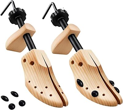 2pcs Wooden Adjustable Shoe Stretcher Expander Men Women Boot Size US 5 13