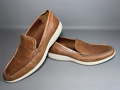 Cole Haan Men#x27;s 8M Woodbury Brown Grand ØS Tour Venetian Loafers Slip On Shoes