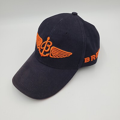 #ad Breitling quot;Since 1884quot; Baseball Hat Cap Blue Orange Embroidery Logo Adjustable