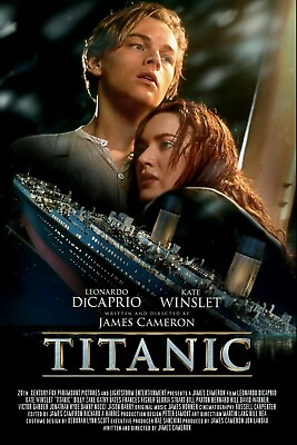 1997 Titanic Movie Poster Print Jack Dawson Rose Leonardo DiCaprio ⚓🍿
