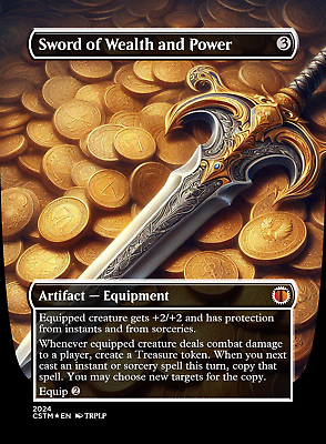 #ad Sword of Wealth and Power High Quality Altered Art Custom Cards
