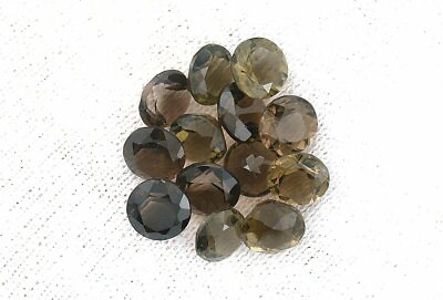 #ad SIX 5mm Round Natural Quality Brazilian Dark Smoky Quartz Gemstone Gem Stone