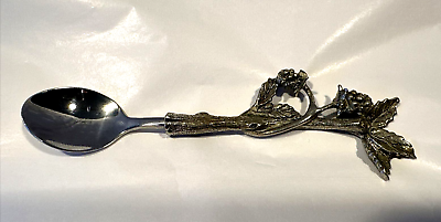 #ad Stonewall Kitchen Handcrafted Pewter Jam Spoon Blackberry Vines 5.5quot; Brand New
