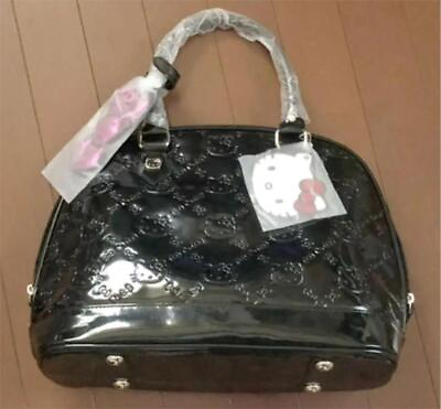 Sanrio Hello Kitty Loungefly Embossed Tote Bag Purse Black Patent Ribbon New
