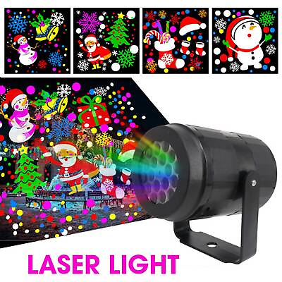 #ad LED Christmas Projector Lights Rotate Projection Party Lamp Indoor Outdoor Decor