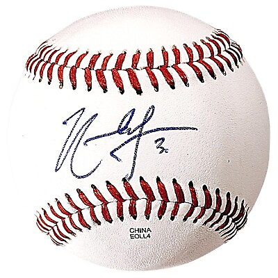 #ad Nathaniel Lowe Texas Rangers Signed Baseball 2023 World Series Autograph Proof