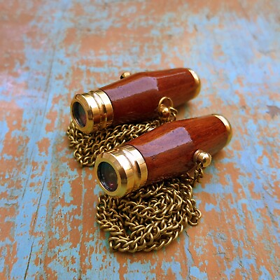 Pair of Couples Kaleidoscope Wood amp; Brass Pendant Kaleidoscope For Your Love One