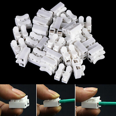 #ad 30pcs Self Locking Electrical Cable Connectors Quick Splice Lock Wire Terminals