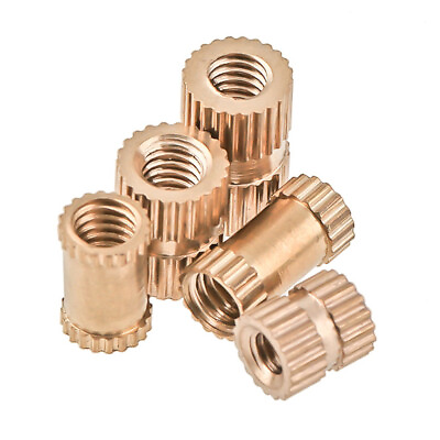 #ad M1.4 M8 Brass Injection Molding Knurled Female Thread Insert Nuts Thumb Nuts