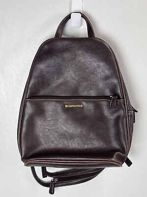 Vintage Leather Carryland Mini Convertible Backpack GUC Espresso Brown