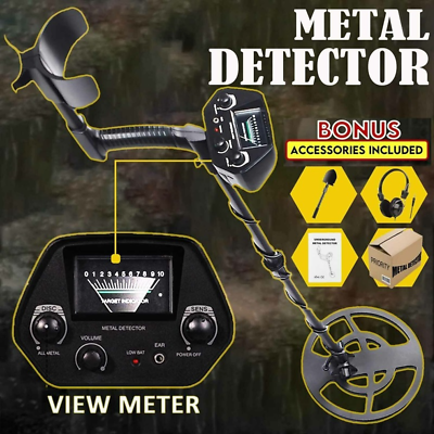 #ad 2021 Multi Frequency Waterproof Metal Detector w 8quot; Search coil 4 Free Gifts