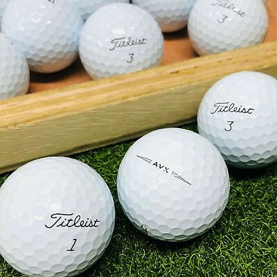 #ad 50 Titleist AVX Used White Golf Balls AAAA Near Mint Condition 4A Grade