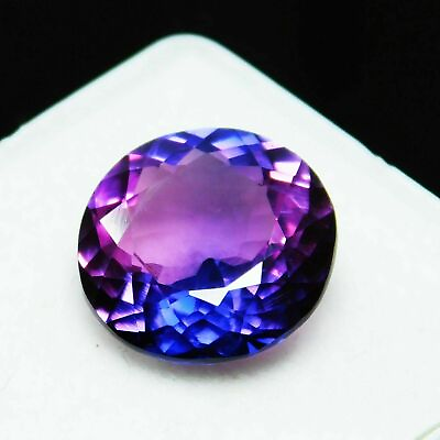#ad 7 Ct Extremely Rare Natural Purple Tanzanite Round Certified Loose Gemstone