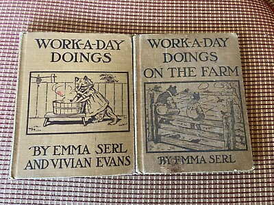 #ad Set of 2 Antique Work A Day Doings amp; On the Farm 1914 amp; 1916 1st Editions