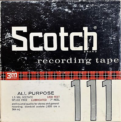 Scotch 111 Reel to Reel Recording Tape SP 7quot; Reel 1200 ft Used *SALE*