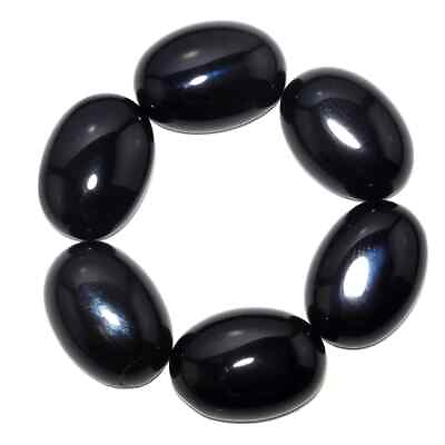 #ad Wholesale Lot Great Natural Black Onyx 10X12 mm OVAL Cabochon Loose Gemstone
