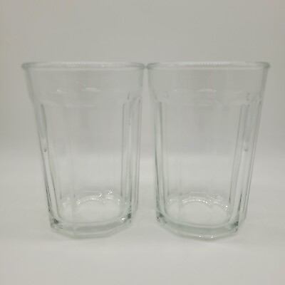 #ad Luminarc Working 21 Ounce Clear Storage Jar Tumbler Glasses Set of 2 No Lids