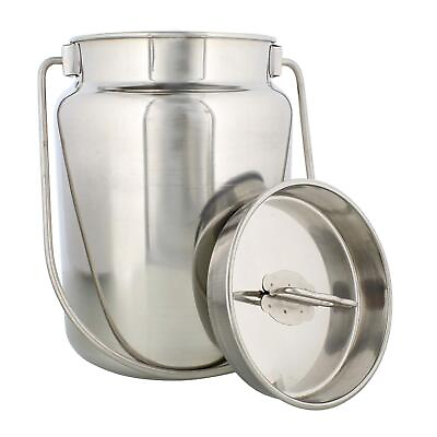 #ad Rural365 Metal Milk Jug 4 Liter 1 Gal Stainless Steel Milk Cans with Lid