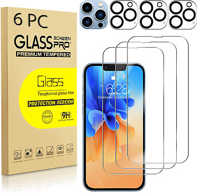 For iPhone 14 13 12 11 Pro Max Tempered Glass Screen Protector Camera Protector