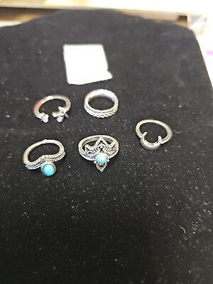 #ad Costume jewelry Western Toe Rings Rings Size 5 Lot Of 5 #1