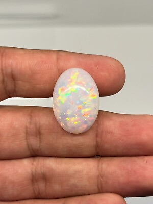 #ad NATURAL WHITE ETHIOPIAN OPAL 25X18 MM 20.97 CTS