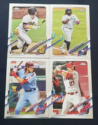 #ad 2021 Topps Chrome BASE Cards 1 220 with Veterans and Rookies You Pick