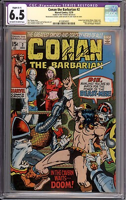 Conan the Barbarian #2 CGC 6.5 SS Signed by Roy Thomas Barry Windsor Smith Art