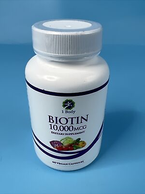 #ad 1 Body Biotin Supplement 10000 mcg Hair Skin amp; Nails Health Formula 12 23