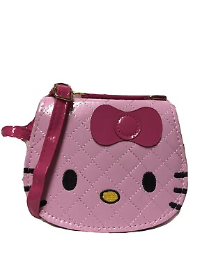 #ad Hello Kitty Mini Leather Handbag Crossbody Bag For Kids Pink