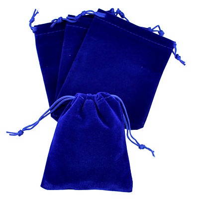 lot of 25 50 100 Blue 3quot;x 4” Jewelry Pouches Velvet Gift Bags Wedding Favors