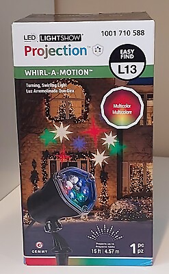 #ad Gemmy LED LightShow Projection Whirl A Motion milticolor NEW