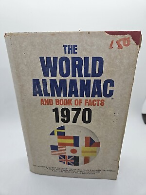 #ad The World Almanac and Book of Facts 1970 Hard bound Edition Rare By NEA Vintage