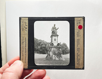 #ad Abe Lincoln statue Fairmount Park Philadelphia PA GLASS SLIDE