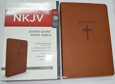 #ad Super Giant Print Bible NKJV Imitation Leather Largest Print 16 point BRAND NEW