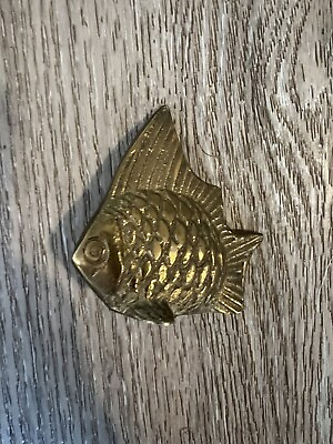 Vintage Brass Fish Decor Tropical Solid Brass Fish