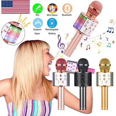 Kids Microphone Singing Wireless Bluetooth Karaoke Adults Toys for Boys Girls