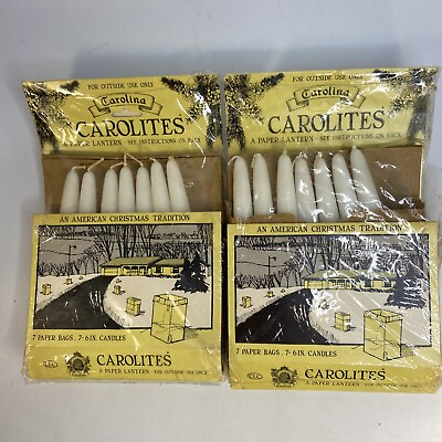 #ad Carolina Luminaria Kits 2 14 Candles Paper Bags Christmas Halloween Lanterns