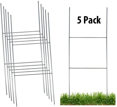 Sturdy Metal H Frame Wire Step Stakes for Yard Signs 10 x 30 inch Stakes Only