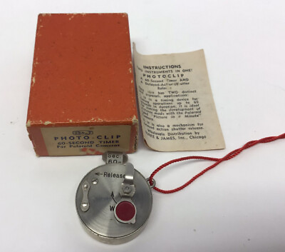 Vintage Burke amp; James Photo Clip C Polaroid Time Intervelometer Swiss Box Recta