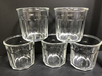 #ad #ad 5 LUMINARC 500 CLEAR 10 PANEL OLD FASHION TUMBLER GLASSES 3 7 8quot; Free Shipping