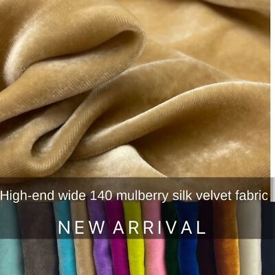 #ad Mulberry Silk Velvet Fabrics Linens Solid For Dress Clothing By The Meter Fabric