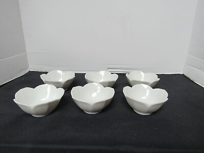 #ad Set of 6 White Dessert Cups