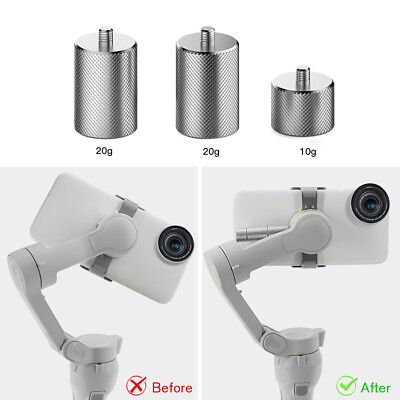 #ad 3Pcs Phone Gimbal Stainless Balance Counterweight For DJI OM 5 MO4 Osmo Mobile 3